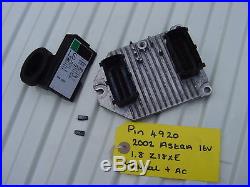1.8 Astra Ecu Set 09158670 + Pin Code. Opel 5wk9153 Vauxhall Z18xe 16 Valve Ecm