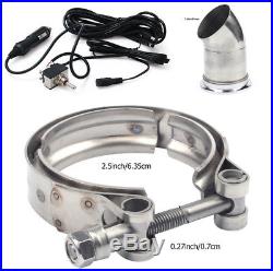 2.5''/63mm Electric Exhaust Valve Aluminum Alloy Downpipe System Kits + Remote