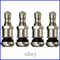 4 X Bolt In Chrome Silver Metal Car Tyre Valves Fit Alloy Wheels Fit Opel Models