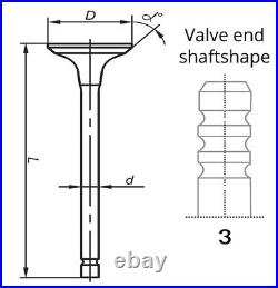 8 EXHAUST VALVES FOR 46518931 55223836 641071 Eng. Euro 5 LDV/LSF A13DTE Z13D EX