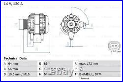 Alternator fits VAUXHALL ASTRAVAN G 1.6 04 to 05 Z16XEP Bosch 13229985 6204271