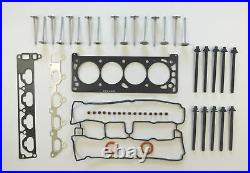 For Vauxhall A18xer Head Gasket Set Bolts 8 Inlet 8 Exhaust Valves